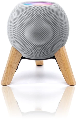 Real Wood Stand for Homepod mini smart Speaker,Desktop Bracket (White Oak) | wooden tripod with metal frame,safe stable holder mount with anti-slip silicone pad protects home pod mini on table Real Wood Stand for Homepod mini smart Speaker,Desktop Bracket (White Oak) | wooden tripod with metal frame,safe stable holder mount with anti-slip silicone pad protects home pod mini on table