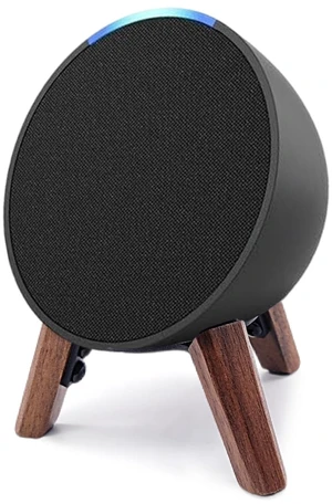 Real Wood Stand for Echo Pop Speaker, Tripod Accessories Holder, Walnut Real Wood Stand for Echo Pop Speaker, Tripod Accessories Holder, Walnut
