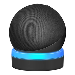 Stand for Echo Dot 4th/5th Generation, Table Holder Mount with Light Guide, Enhance Light Effect, Space-Saving Dot 4/5 Accessories with Cable Management, Black Stand for Echo Dot 4th/5th Generation, Table Holder Mount with Light Guide, Enhance Light Effect, Space-Saving Dot 4/5 Accessories with Cable Management, Black