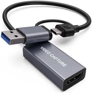 Video Capture Card, 4K USB3.0 HDMI to USB C/A, 1080P 60FPS/2K 30FPS | Capture Card for Streaming, Low Latency, Plug and Play, Compatible with iPad Windows Mac OS, OBS, Switch2 Xbox PS5/4 Camera Video Capture Card, 4K USB3.0 HDMI to USB C/A, 1080P 60FPS/2K 30FPS | Capture Card for Streaming, Low Latency, Plug and Play, Compatible with iPad Windows Mac OS, OBS, Switch2 Xbox PS5/4 Camera
