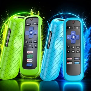 2 Pack Remote Case for Roku TV, Glow in the Dark Blue and Green | Battery Cover for TCL Roku Smart TV Steaming Stick Remote, Remote Cover Silicone Protective Controller Universal Sleeve Skin 2 Pack Remote Case for Roku TV, Glow in the Dark Blue and Green | Battery Cover for TCL Roku Smart TV Steaming Stick Remote, Remote Cover Silicone Protective Controller Universal Sleeve Skin