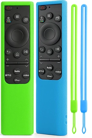 2 Pack Silicone Remote Cover for Samsung Smart TV Remote, Glow in The Dark Protective Case Compatible with BN59-01357 BN59-01385 BN59-01265A Remote, Anti-Slip Shockproof Sleeve (Glow Green&Glow Blue) 2 Pack Silicone Remote Cover for Samsung Smart TV Remote, Glow in The Dark Protective Case Compatible with BN59-01357 BN59-01385 BN59-01265A Remote, Anti-Slip Shockproof Sleeve (Glow Green&Glow Blue)