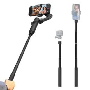 Gimbal Extension Rod, 29" Extension Pole for DSLR Cameras, Adjustable Selfie Stick with 1/4 Screw Interface, Compatible with a Range of Handheld Gimbal and Other Universal Interface Devices Gimbal Extension Rod, 29" Extension Pole for DSLR Cameras, Adjustable Selfie Stick with 1/4 Screw Interface, Compatible with a Range of Handheld Gimbal and Other Universal Interface Devices