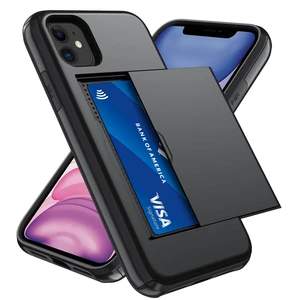 Compatible with iPhone 11 Case with Card Holder, Dual Layer Shockproof,Heavy Duty Protective Hidden Slot Slim Wallet Phone CoverBlack Compatible with iPhone 11 Case with Card Holder, Dual Layer Shockproof,Heavy Duty Protective Hidden Slot Slim Wallet Phone CoverBlack