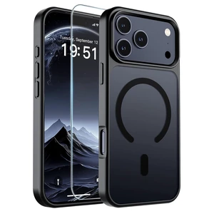 Magnetic for iPhone 18 Pro Max Case/iPhone 17 Pro Max Case Black | With Screen Protector, Translucent Matte, Compatible with MagSafe, Military Grade Drop Proof, Rugged Shockproof Protective Magnetic for iPhone 18 Pro Max Case/iPhone 17 Pro Max Case Black | With Screen Protector, Translucent Matte, Compatible with MagSafe, Military Grade Drop Proof, Rugged Shockproof Protective