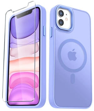 for iPhone 11 Case, Matte Magnetic Phone Case, Lavender Purple | Fit for Magsafe, Screen Protector Included, Translucent Frosted Slim Shockproof Protective Cover for iPhone 11 Case, Matte Magnetic Phone Case, Lavender Purple | Fit for Magsafe, Screen Protector Included, Translucent Frosted Slim Shockproof Protective Cover