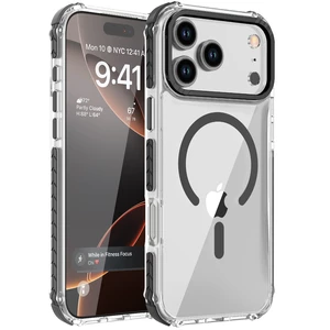 for iPhone 18 Pro Max Case/iPhone 17 Pro Max Case Clear Black | Compatible with Magsafe Military Grade Drop Protection Transparent Slim Fit Anti-slip Shockproof Protective Phone Cover for iPhone 18 Pro Max Case/iPhone 17 Pro Max Case Clear Black | Compatible with Magsafe Military Grade Drop Protection Transparent Slim Fit Anti-slip Shockproof Protective Phone Cover