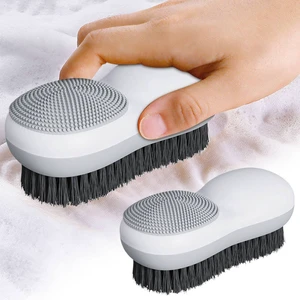 Laundry Stain Brush Two-Side Soft Bristle Scrub Brush for Stain Removal Silicone Household Clothes Washing Brush Dual-use Scrubbing Brush for Clothes Underwear, 1 Pack (White) Laundry Stain Brush Two-Side Soft Bristle Scrub Brush for Stain Removal Silicone Household Clothes Washing Brush Dual-use Scrubbing Brush for Clothes Underwear, 1 Pack (White)