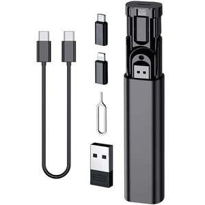 60W PD All in One Multi USB Charging Adapter Cable Cord Kit Box Type C to USB A Micro 8 Pin Converter Fast Data Transfer Connector Storage Case for Travel Business Mobile Phone Tablet Laptop PC 60W PD All in One Multi USB Charging Adapter Cable Cord Kit Box Type C to USB A Micro 8 Pin Converter Fast Data Transfer Connector Storage Case for Travel Business Mobile Phone Tablet Laptop PC