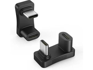 180 Degree Angle USB C Adapter U Shape Type C Male to Female Connector PD 100W 10Gbps Fast Charging Data Transfer Converter Extender Plug for Handheld Console Smartphone Tablet Laptop PC 2 Pack 180 Degree Angle USB C Adapter U Shape Type C Male to Female Connector PD 100W 10Gbps Fast Charging Data Transfer Converter Extender Plug for Handheld Console Smartphone Tablet Laptop PC 2 Pack