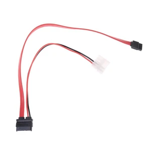 Slimline SATA 13-Pin (7+6) Cable for Laptop Optical Drives, CD/DVD-RW Adapter Cord (STRICTLY NOT for 2.5"/3.5" HDD or SSD) Slimline SATA 13-Pin (7+6) Cable for Laptop Optical Drives, CD/DVD-RW Adapter Cord (STRICTLY NOT for 2.5"/3.5" HDD or SSD)