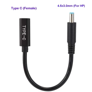 USB Type C Female to 4.5x3.0mm DC Jack PD Adapter Converter Cable Fast Charge Smart Plug 100W 65W for HP Pavilion EliteBook Stream TouchSmart 11 13 14 15 Folio 1040 G1 Spectre Ultrabook 13 USB Type C Female to 4.5x3.0mm DC Jack PD Adapter Converter Cable Fast Charge Smart Plug 100W 65W for HP Pavilion EliteBook Stream TouchSmart 11 13 14 15 Folio 1040 G1 Spectre Ultrabook 13