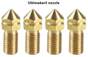 3D Printer Brass Extruder Nozzle for 3.0mm Filament, 0.4mm High Precision Print Head Replacement Part, 4-Pack 3D Printer Brass Extruder Nozzle for 3.0mm Filament, 0.4mm High Precision Print Head Replacement Part, 4-Pack