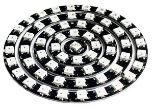 WS2812 SMD 5050 RGB LED Ring Lamp Light Module Integrated Drivers Individually Addressable Digital Full Color Circular Round Board Panel For Ambient Decorative Lighting Projects 61 Bit 61X WS2812 SMD 5050 RGB LED Ring Lamp Light Module Integrated Drivers Individually Addressable Digital Full Color Circular Round Board Panel For Ambient Decorative Lighting Projects 61 Bit 61X