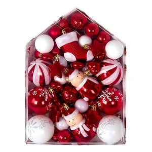 Shatterproof Christmas Tree Ornaments Set - Red/Green/Gold Assortment, Multiple Finishes, Pre-looped Lanyards, 72-Piece Shatterproof Christmas Tree Ornaments Set - Red/Green/Gold Assortment, Multiple Finishes, Pre-looped Lanyards, 72-Piece