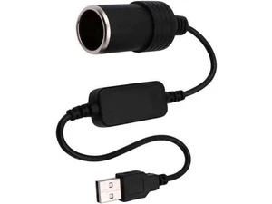 USB Type A Male to 12V Car Cigarette Lighter Socket Female Power Supply Converter Cable 5V to 12V DC Step Up Voltage Boost Module Adapter Cord Wire For Driving Recorder Dash Cam Car Charger USB Type A Male to 12V Car Cigarette Lighter Socket Female Power Supply Converter Cable 5V to 12V DC Step Up Voltage Boost Module Adapter Cord Wire For Driving Recorder Dash Cam Car Charger