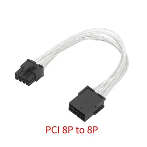8-Pin PCIe Sleeved Extension Cable for GPU - Custom Power Supply Mod Wire with Cable Combs, 18AWG Copper, Single Pack 8-Pin PCIe Sleeved Extension Cable for GPU - Custom Power Supply Mod Wire with Cable Combs, 18AWG Copper, Single Pack