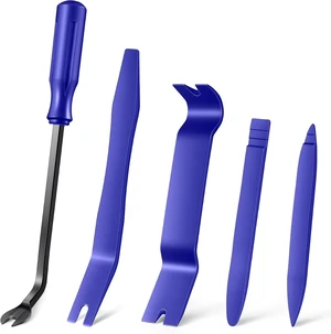 Car Upholstery Removal Hand Tool Kit Automotive Interior Door Panel Clip Fastener Pry Set Scratch Free Plastic Trim Molding Disassembly Equipment For Vehicle Installer Maintenance Work 5 Pieces Car Upholstery Removal Hand Tool Kit Automotive Interior Door Panel Clip Fastener Pry Set Scratch Free Plastic Trim Molding Disassembly Equipment For Vehicle Installer Maintenance Work 5 Pieces