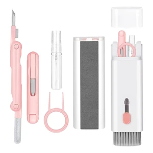 7-in-1 Electronic Cleaning Kit - Mechanical Keyboard Brush & Keycap Puller, TWS Earbud Cleaning Pen, Screen Wiper Multi-Tool, Pink 7-in-1 Electronic Cleaning Kit - Mechanical Keyboard Brush & Keycap Puller, TWS Earbud Cleaning Pen, Screen Wiper Multi-Tool, Pink
