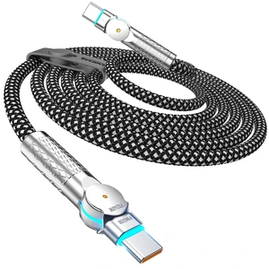 USB-C to USB-C Cable - 240W PD 3.1 Fast Charging, 180° Rotating Connector, Nylon Braided, 10 FT (3m), Black USB-C to USB-C Cable - 240W PD 3.1 Fast Charging, 180° Rotating Connector, Nylon Braided, 10 FT (3m), Black