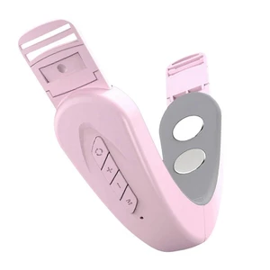 Ergonomic V-Shape Jawline Compression Strap - Double Chin Reducer & Tech-Neck Support, Breathable Adjustable Fabric, Pink Ergonomic V-Shape Jawline Compression Strap - Double Chin Reducer & Tech-Neck Support, Breathable Adjustable Fabric, Pink