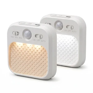 2-Pack Magnetic Motion Sensor LED Night Light, USB-C Rechargeable PIR Wall Lamp with Stepless Dimming, 120° Wide Angle Detection, Built-in Magnet Stick-on for Cruise Cabin, Closet, Bedroom 2-Pack Magnetic Motion Sensor LED Night Light, USB-C Rechargeable PIR Wall Lamp with Stepless Dimming, 120° Wide Angle Detection, Built-in Magnet Stick-on for Cruise Cabin, Closet, Bedroom