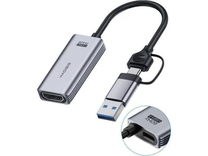 UHC07P Video Capture Card MS2130 Chip 100W PD Power Delivery HDMI To USB 3 0 And USB C 1080P 60fps Full HD Audio Video Grabber Low Latency Live Record For Gaming Broadcast And Live Streaming UHC07P Video Capture Card MS2130 Chip 100W PD Power Delivery HDMI To USB 3 0 And USB C 1080P 60fps Full HD Audio Video Grabber Low Latency Live Record For Gaming Broadcast And Live Streaming
