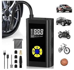 150 PSI Cordless Tire Inflator, Portable Air Compressor with Digital LCD Pressure Gauge, Auto Shut-Off Preset, USB-C Rechargeable Handheld Electric Pump with LED Light for Car, Bike, Balls, Black 150 PSI Cordless Tire Inflator, Portable Air Compressor with Digital LCD Pressure Gauge, Auto Shut-Off Preset, USB-C Rechargeable Handheld Electric Pump with LED Light for Car, Bike, Balls, Black