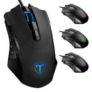 Wired Gaming Mouse, Ergonomic Optical USB Computer Mouse with 4 Adjustable DPI (1200-3200), 7-Color RGB Breathing Backlight & 6 Responsive Buttons for PC, Laptop, Desktop Gamer, Black Wired Gaming Mouse, Ergonomic Optical USB Computer Mouse with 4 Adjustable DPI (1200-3200), 7-Color RGB Breathing Backlight & 6 Responsive Buttons for PC, Laptop, Desktop Gamer, Black