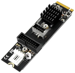 M.2 NVMe M Key to USB 3.0 Adapter 19 Pin Header USB 3.1 Type E Connector Internal Expansion Card Converter Board for PC Desktop Computer Motherboard Front Panel Type C Chassis DIY Upgrade M.2 NVMe M Key to USB 3.0 Adapter 19 Pin Header USB 3.1 Type E Connector Internal Expansion Card Converter Board for PC Desktop Computer Motherboard Front Panel Type C Chassis DIY Upgrade