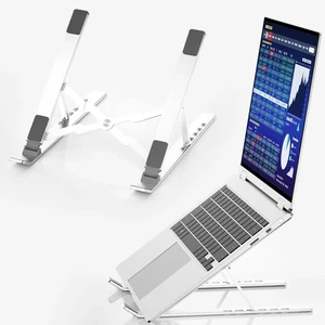 Silver Aluminum Alloy Adjustable Laptop Stand Foldable 6 Angle Height Ergonomic Computer Riser Holder Support Bracket for 10 to 16 Inch Notebook MacBook Desk Office Workspace Gaming Setup Travel Silver Aluminum Alloy Adjustable Laptop Stand Foldable 6 Angle Height Ergonomic Computer Riser Holder Support Bracket for 10 to 16 Inch Notebook MacBook Desk Office Workspace Gaming Setup Travel