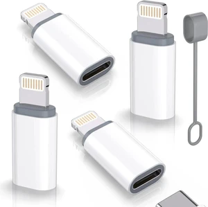 4 Pack MFi Certified USB Type C to Lightning Adapter 27W Fast Charging Data Sync Converter Dongle Anti Lost Loop Lanyard No Audio OTG for iPhone 14 13 12 11 Pro Max iPad AirPods Car Charger 4 Pack MFi Certified USB Type C to Lightning Adapter 27W Fast Charging Data Sync Converter Dongle Anti Lost Loop Lanyard No Audio OTG for iPhone 14 13 12 11 Pro Max iPad AirPods Car Charger