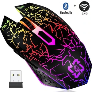 VIDVIE Dual Mode 2.4G Bluetooth Wireless Gaming Mouse 2.4G Cordless RGB Rechargeable PC Game Mice Computer Gaming Wireless Mouse Peripheral Suitable for Laptop Desktop Notebook System Black VIDVIE Dual Mode 2.4G Bluetooth Wireless Gaming Mouse 2.4G Cordless RGB Rechargeable PC Game Mice Computer Gaming Wireless Mouse Peripheral Suitable for Laptop Desktop Notebook System Black