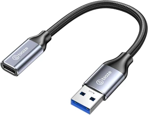 USB-A Male to USB-C Female Adapter (USB 3.2 Gen 2), 10Gbps SuperSpeed Data Transfer & 5V/3A Fast Charging Converter, Aluminum Dongle for VR Headset Link, PC, Laptops & SSDs USB-A Male to USB-C Female Adapter (USB 3.2 Gen 2), 10Gbps SuperSpeed Data Transfer & 5V/3A Fast Charging Converter, Aluminum Dongle for VR Headset Link, PC, Laptops & SSDs