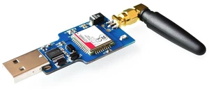 USB to GSM GPRS SIM800C Module, Quad-Band 850/900/1800/1900MHz Cellular Modem with Bluetooth, Onboard USB-to-UART & Antenna for SMS, Voice Calling & PC Data Control USB to GSM GPRS SIM800C Module, Quad-Band 850/900/1800/1900MHz Cellular Modem with Bluetooth, Onboard USB-to-UART & Antenna for SMS, Voice Calling & PC Data Control