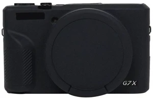 Silicone Camera Case with Lens Cover for G7 X Mark III / G7X3, Anti-Slip Rubber Protective Armor Skin with Battery & Flip Screen Access, Tripod Mountable, Black Silicone Camera Case with Lens Cover for G7 X Mark III / G7X3, Anti-Slip Rubber Protective Armor Skin with Battery & Flip Screen Access, Tripod Mountable, Black