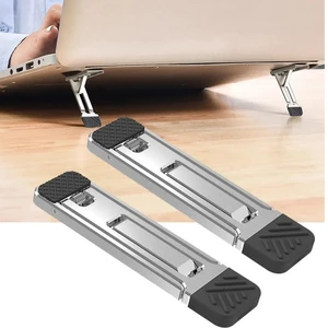 Mini Invisible Laptop Stand Feet (2-Pack), Foldable Zinc Alloy Cooling Riser with Non-Slip Silicone & Reusable Adhesive for Laptops, Keyboards & Tablets, Light Gray Mini Invisible Laptop Stand Feet (2-Pack), Foldable Zinc Alloy Cooling Riser with Non-Slip Silicone & Reusable Adhesive for Laptops, Keyboards & Tablets, Light Gray