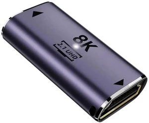 HDMI 2.1 Female to Female Coupler, 48Gbps Ultra High-Speed 8K HDMI Extender Adapter (8K@60Hz & 4K@144Hz), Gold-Plated Connector with eARC & HDR for HDTV & Monitors HDMI 2.1 Female to Female Coupler, 48Gbps Ultra High-Speed 8K HDMI Extender Adapter (8K@60Hz & 4K@144Hz), Gold-Plated Connector with eARC & HDR for HDTV & Monitors