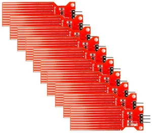 10Pcs Water Level Sensor Module Analog Liquid Level Detection Board Water Droplet Depth Detection 35V Less Than 20mA 40mm x 16mm Sensing Area FR4 Double-Sided Tin-Plated 3.0mm Mounting Hole 10Pcs Water Level Sensor Module Analog Liquid Level Detection Board Water Droplet Depth Detection 35V Less Than 20mA 40mm x 16mm Sensing Area FR4 Double-Sided Tin-Plated 3.0mm Mounting Hole