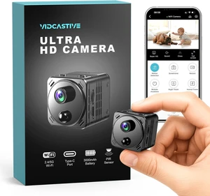 V30 4K Mini Hidden Camera Dual-Band 2.4/5GHz WiFi Indoor Security Camera AI Human Detection Night Vision Cloud/SD Storage 3000mAh Battery Up to 150 Days Standby 150° View 5x Digital Zoom V30 4K Mini Hidden Camera Dual-Band 2.4/5GHz WiFi Indoor Security Camera AI Human Detection Night Vision Cloud/SD Storage 3000mAh Battery Up to 150 Days Standby 150° View 5x Digital Zoom