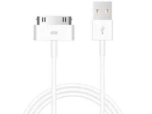 30-Pin Charger Cable USB Fast Charge & Sync Charging Cord Compatible with iPhone 4 4S 3GS iPad 1st 2nd 3rd Generation Durable Extra Strong Ultra-Resistant for Legacy Devices 3.3 Feet 1-Pack 30-Pin Charger Cable USB Fast Charge & Sync Charging Cord Compatible with iPhone 4 4S 3GS iPad 1st 2nd 3rd Generation Durable Extra Strong Ultra-Resistant for Legacy Devices 3.3 Feet 1-Pack
