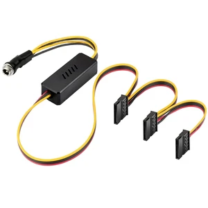 DC 12V Female to 3 SATA IDE 5V Hard Drive Power Supply Cable DC 5.5x2.5mm SATA Female Extension Cable with Step-Down Voltage Regulator 31.5 inch 1007 18AWG 8mm Hole Diameter 1 to 3 DC 12V Female to 3 SATA IDE 5V Hard Drive Power Supply Cable DC 5.5x2.5mm SATA Female Extension Cable with Step-Down Voltage Regulator 31.5 inch 1007 18AWG 8mm Hole Diameter 1 to 3