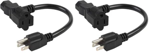 Nema 5-15P Male to C13 and Nema 5-15R Piggyback Power Cord AC Power Cable UL CUL Certified SJT 14AWG 3C 15A 125V Pure Copper for Audio DJ Use 2 Feet/0.6M Pack of 2 Nema 5-15P Male to C13 and Nema 5-15R Piggyback Power Cord AC Power Cable UL CUL Certified SJT 14AWG 3C 15A 125V Pure Copper for Audio DJ Use 2 Feet/0.6M Pack of 2