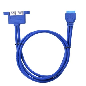 PC Mainboard 20 Pin to Dual USB 3.0 Port Panel Bracket Extension Cable Motherboard 2-Port USB 3.0 Express Extension Cable Mainboard Panel Cable 30cm PC Mainboard 20 Pin to Dual USB 3.0 Port Panel Bracket Extension Cable Motherboard 2-Port USB 3.0 Express Extension Cable Mainboard Panel Cable 30cm
