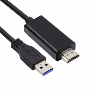 USB3.0 Male to HDMI Male Cable Converter Adapter USB Source to HDMI Video Output 1080P@60Hz Extended or Mirrored Display for Windows Laptop PC Projector Monitor 1.8m Not for 4K/8K USB3.0 Male to HDMI Male Cable Converter Adapter USB Source to HDMI Video Output 1080P@60Hz Extended or Mirrored Display for Windows Laptop PC Projector Monitor 1.8m Not for 4K/8K
