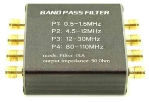 Malachite Radio Pre-Filter BPF Bandpass Filter with 50 Ohm SMA Socket for Medium-Wave Short-Wave and FM Broadcast Interference Reduction All-Metal Aluminum Shell Radio Accessory Malachite Radio Pre-Filter BPF Bandpass Filter with 50 Ohm SMA Socket for Medium-Wave Short-Wave and FM Broadcast Interference Reduction All-Metal Aluminum Shell Radio Accessory