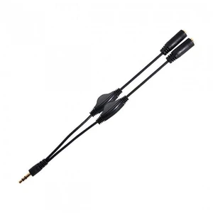 3.5mm Stereo Audio Y Splitter Cable 1 Male to 2 Female Headphone Adapter with Dual-Independent Volume Control Switch Two-Headphone Sharing for Standard Stereo Sockets and Portable Media Players 3.5mm Stereo Audio Y Splitter Cable 1 Male to 2 Female Headphone Adapter with Dual-Independent Volume Control Switch Two-Headphone Sharing for Standard Stereo Sockets and Portable Media Players