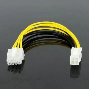 ATX 4 Pin Female to 8 Pin Male EPS Power Adapter Cable Motherboard CPU Power Extension Cord for Desktop PC Assembly Replacement and Hardware Upgrades Solid Connectors Flexible Cord Plug and Play ATX 4 Pin Female to 8 Pin Male EPS Power Adapter Cable Motherboard CPU Power Extension Cord for Desktop PC Assembly Replacement and Hardware Upgrades Solid Connectors Flexible Cord Plug and Play