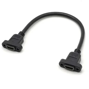 HDMI Female-to-Female Adapter Coupler Extension Cable Data Transfer Connector High Speed Straight Connectors 1080p 4K Audio Video Support with Screws 30CM HDMI Female-to-Female Adapter Coupler Extension Cable Data Transfer Connector High Speed Straight Connectors 1080p 4K Audio Video Support with Screws 30CM