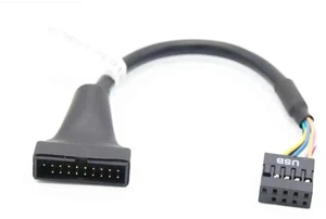 20 Pin USB 3.0 Header to 9 Pin USB 2.0 Female to Female Adapter Cable Internal Motherboard Connection Converter Wire for Desktop PC Assembly 20 Pin USB 3.0 Header to 9 Pin USB 2.0 Female to Female Adapter Cable Internal Motherboard Connection Converter Wire for Desktop PC Assembly